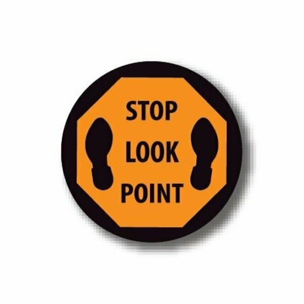 Ergomat 24in CIRCLE SIGNS - Stop Look Point DSV-SIGN 576 #1786 -UEN